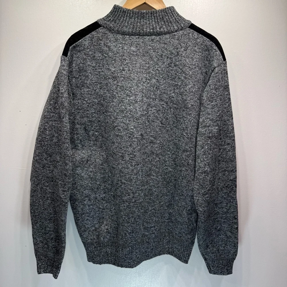 Men's Half Zip Pullover Knit Sweater Soft Brushed Flannel Lining Gioberti NEW